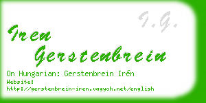 iren gerstenbrein business card